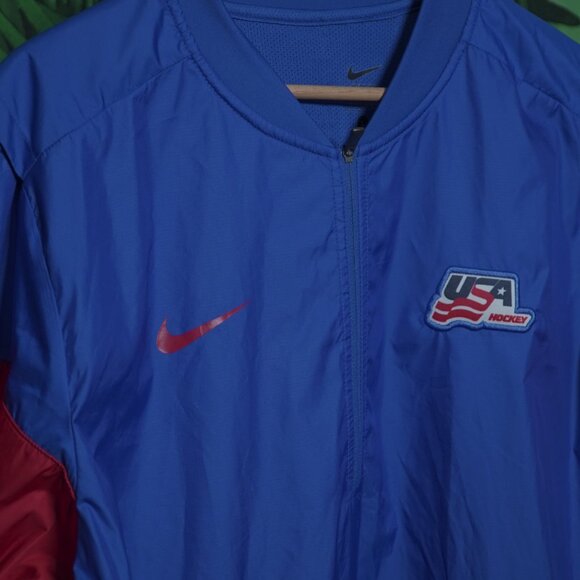 NIKE TEAM USA HOCKEY WARM UP SPRING PULL OVER JACKET QUARTER ZIP - Picture 7 of 16